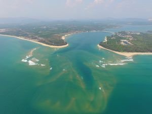 Sandbars at the entrance to Chong Pak Phra Channel - Image courtesy of Lee Marine International Marine Brokerage. Photographer: Jim Poulsen