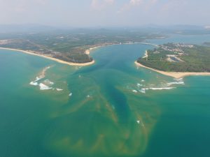 Sandbars at the entrance to Chong Pak Phra Channel - Image courtesy of Lee Marine International Marine Brokerage. Photographer: Jim Poulsen