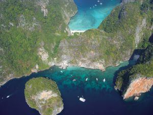 Phi Phi Le?s The Beach in Maya Bay, with Ao Loh Samah in the foreground - Photo by Bill O?leary