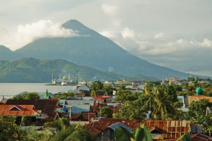 Mount Gamalama dominates Ternate