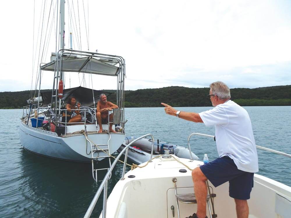 SEAP publisher Grenville Fordham & Sail Cambodia’s Capt Ronnie | Photo by Bill O’Leary