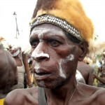 Asmat fighting man