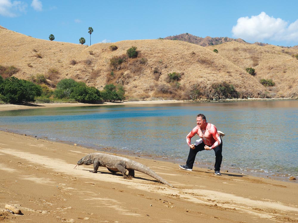 Southeast Asia Pilot author, Bill O’Leary, in Komodo – growing up doesn’t come easy