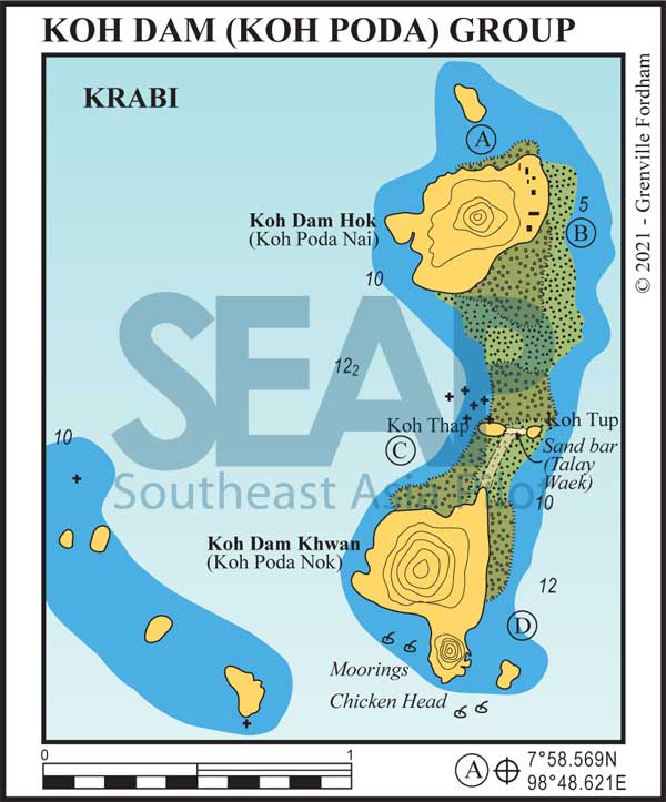 Koh Dam (Koh Poda) Island Group, Krabi
