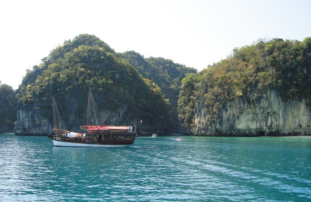 The entrance to the 'hong' at Koh Hong, Krabi