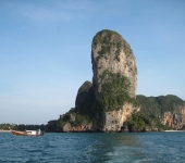 Famous rock formation at Phra Nang, Krabi