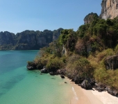 Right at the top end of Railay Beach