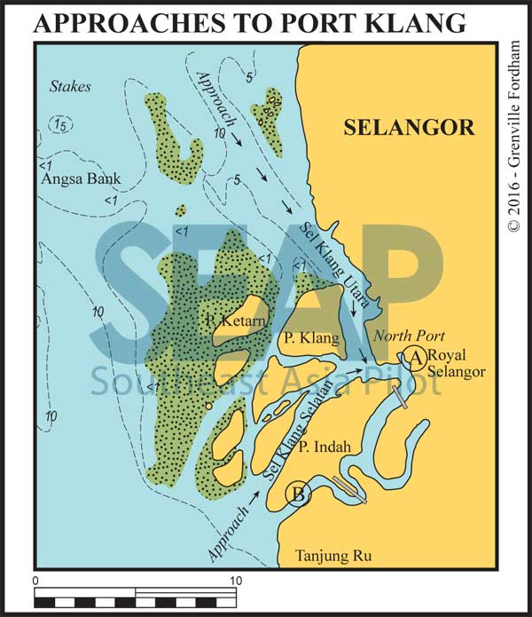 Approaches to Port Klang chart