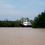 Superyacht on the Kinabatangan River