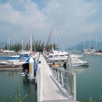 A mixture of yachts in the Marina Island at Pangkor Lumut