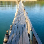 Simple wooden jetty at Pulau Sibu east