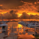 Stunning sunset taken from Sutera Harbour in Sabah