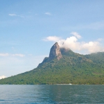 The distinctive twin peaks ‘Donkey’s Ears’ or ‘Dragon Horns’ of Gunung Semukut