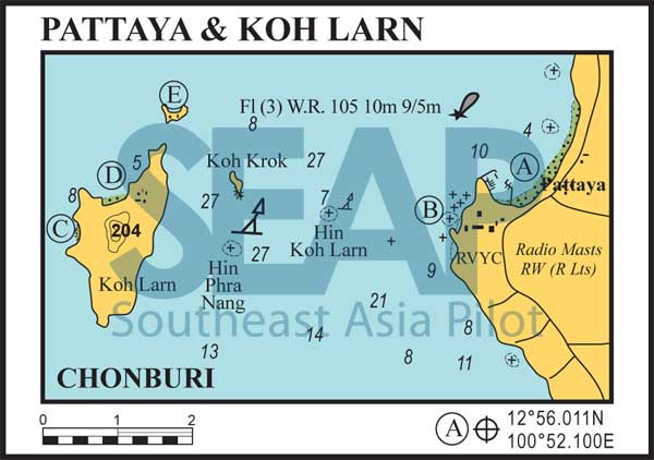 Pattaya and Koh Larn chart