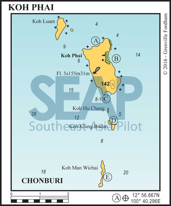 Koh Phai, Koh Klung Budan and Koh Man Wichai chart