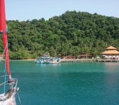 Impressive jetty at Koh Wai