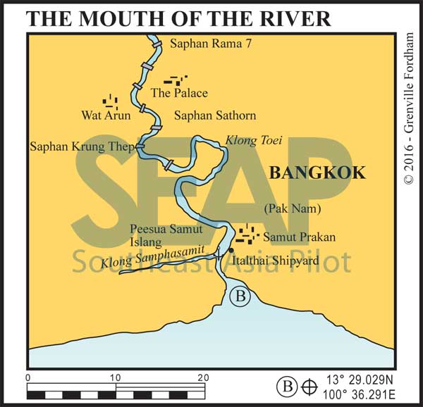 The mouth of the Chao Phraya River, Bangkok