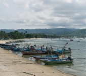 Mixed fleet at Bo Phut, Koh Samui safe harbour