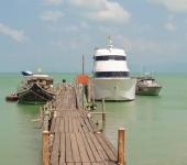 Rickety wooden jetty at Bo Phut village, Koh Samui