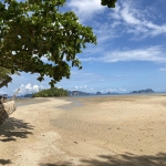 At low tide you can walk from the beach to the island, Koh Nok
