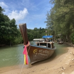 Koh Yao Noi presents so many beautiful photo opportunities like this long tail boat waiting for the tide