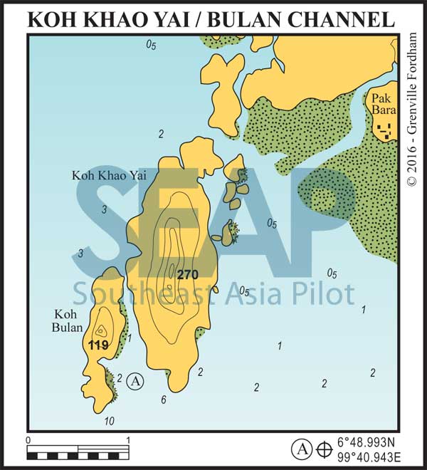 Koh Khao Yai & the Bulan Channel chart