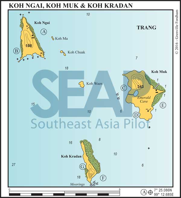 Koh Ngai, Koh Muk & Koh Kradan chart