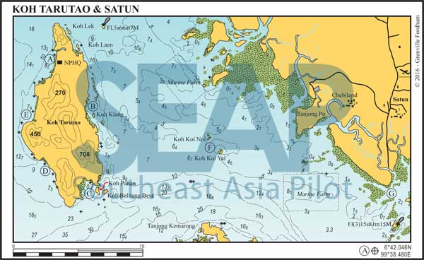 Koh Tarutao and Satun chart