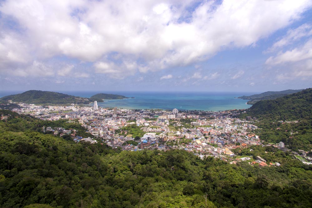 Looking down on Patong City