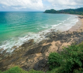 Empty beach on the west coast of Koh Lanta