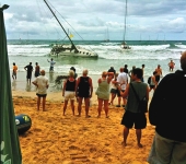 Yachts on the beach at Kings Cup Regatta 2011