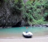Koh Muk&#039;s Emerald Cave - when you could still go in by dinghy or kayak