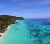 Koh Rok Nai Southern coast looking towards Koh Kradan