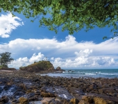 Rocky beach at Lanta Lighthouse