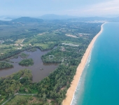 Mai Khao beach looking towards Phuket airport