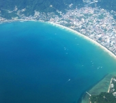 Patong Beach old, pre-drone, aerial shot